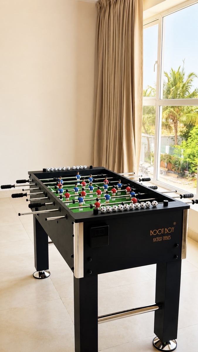Foosball table in the recreation hall at RYST 109A, Pearl Beach, Cheyyur